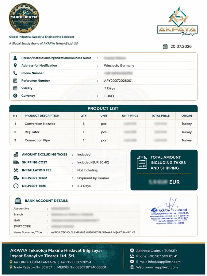 Suppliertr International Industrial Equipment Supply Project – Germany