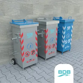 Conteneur de déchets métalliques galvanisés 120 LT - Technologies environnementales - BDB.10120-A
