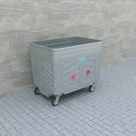1700L Galvanized Metal Waste Container - Environmental Technologies - 1700LGALVA
