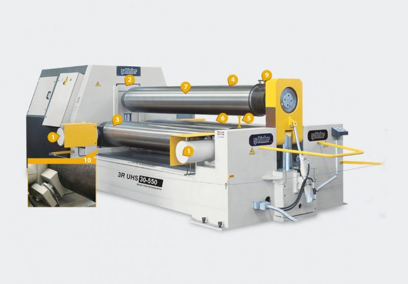 3 Rollen Hydraulische Schwere Art Rollen Maschine - Metallbearbeitungsmaschinen und -geräte - HKS-437