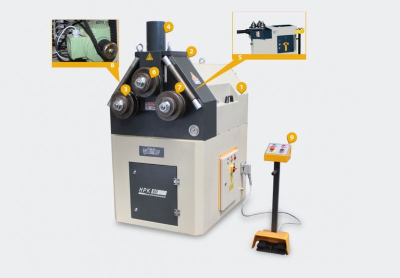 3 Rollen Hydraulikprofil und Rohrbiegemaschine - Metallbearbeitungsmaschinen und -geräte - 3 Top Hidrolik Sistemli Yatay Dikey Çalışabilen Boru ve Profil Bükme Kıvırma Makinası