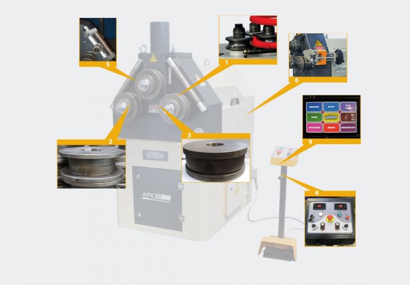 3 Rollen Hydraulikprofil und Rohrbiegemaschine - Metallbearbeitungsmaschinen und -geräte - 3 Top Hidrolik Sistemli Yatay Dikey Çalışabilen Boru ve Profil Bükme Kıvırma Makinası