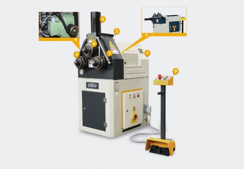 3 Rollen Hydraulikprofil und Rohrbiegemaschine - Metallbearbeitungsmaschinen und -geräte - 3 Toplu Hidrolik Yatay Dikey Çalışabilen Boru ve Profil Bükme Makinası