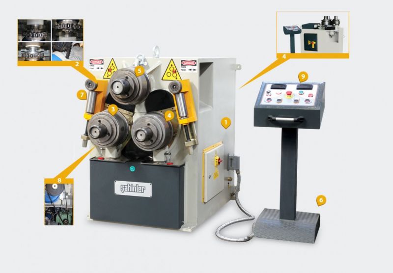 3 Rollen Hydraulikprofil und Rohrbiegemaschine - Metallbearbeitungsmaschinen und -geräte - 3 Toplu Hidrolik Yatay Dikey Çalışabilen Boru ve Profil Bükme Makinası
