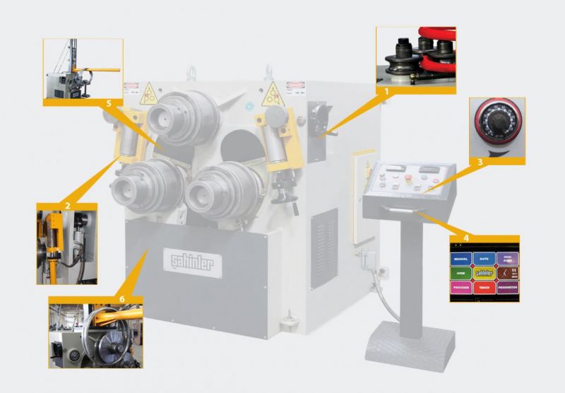 3 Rollen Hydraulikprofil und Rohrbiegemaschine - Metallbearbeitungsmaschinen und -geräte - 3 Toplu Hidrolik Yatay Dikey Çalışabilen Boru ve Profil Bükme Makinası