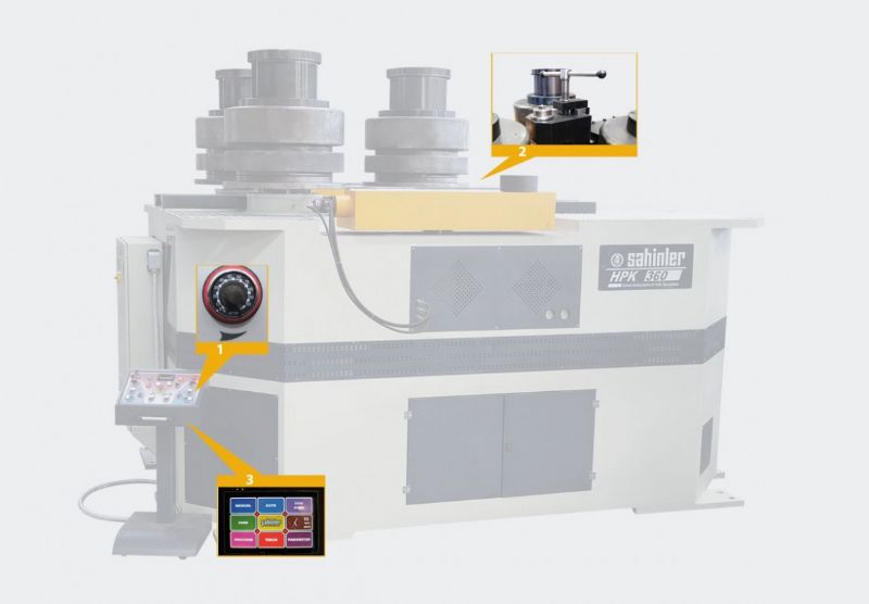 3 Rollen Hydraulikprofil und Rohrbiegemaschine - Metallbearbeitungsmaschinen und -geräte - 3 Toplu Hidrolik Yatay Çalışabilen Boru ve Profil Kıvırma Makinası