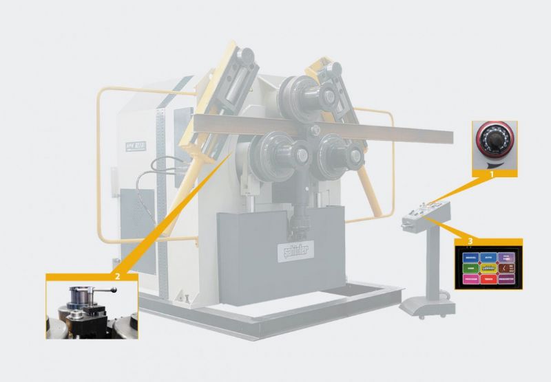 3 Rollen Hydraulikprofil und Rohrbiegemaschine - Metallbearbeitungsmaschinen und -geräte - 3 Toplu Hidrolik Yatay Dikey Çalışabilen Boru ve Profil Bükme Makinası