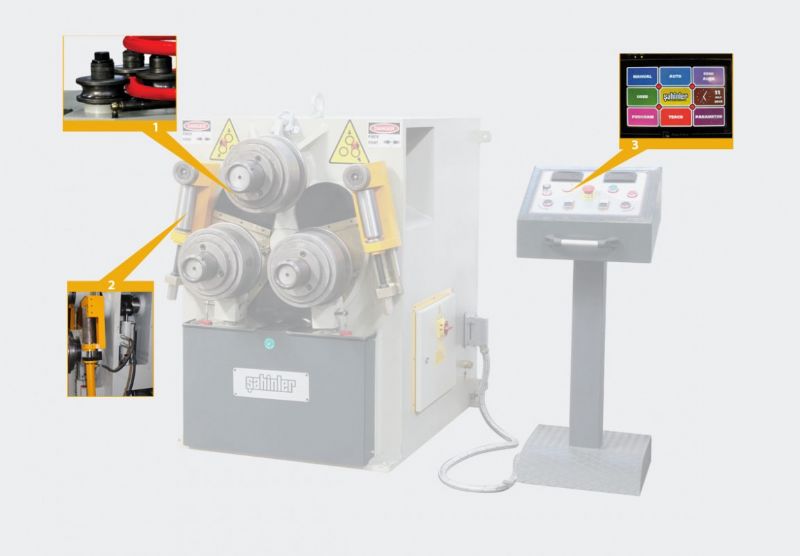 3 Rollen Hydraulikprofil und Rohrbiegemaschine - Metallbearbeitungsmaschinen und -geräte - 3 Toplu Hidrolik Yatay Dikey Çalışabilen Boru ve Profil Bükme Makinası