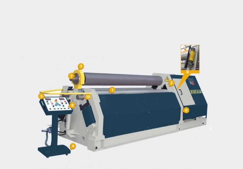 Máquina de cilindro hidráulico de 3 rodillos - Máquinas y equipos de procesamiento de metales - HKS-436