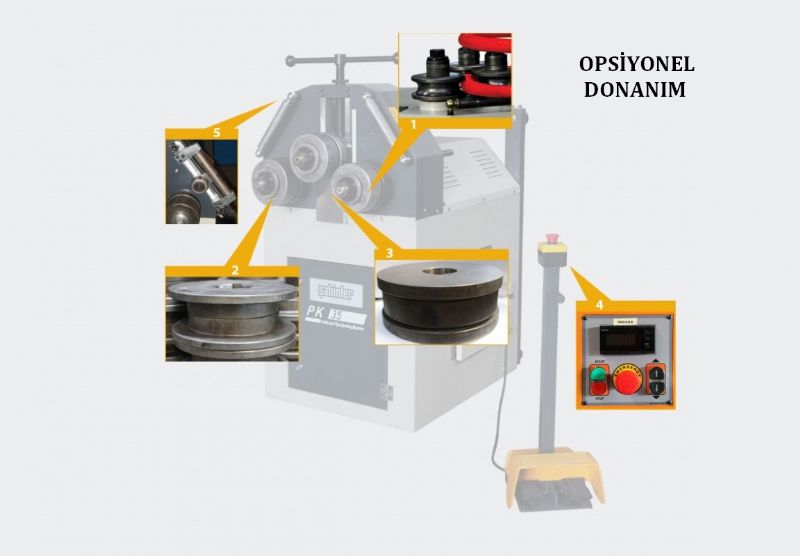 3-Roll Motor Mechanische Rohr- und Profilbiegemaschine - Metallbearbeitungsmaschinen und -geräte - 3 Toplu Motorlu