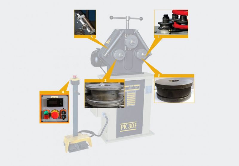 3-Roll Motor Mechanisches Profil und Rohrbiegemaschine - Metallbearbeitungsmaschinen und -geräte - 3 Toplu Motorlu Mekanik Dikey Çalışabilen Pedallı Boru ve Profil Kıvırma-Bükme Makinası