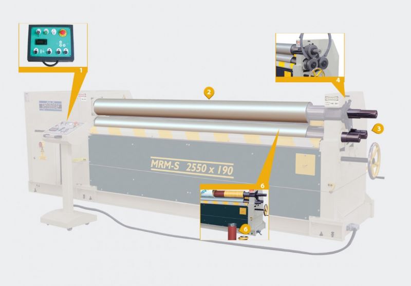 3 Roll Motor Mechanical Roller Machine - Metal Processing Machines and Equipment - HKS-432