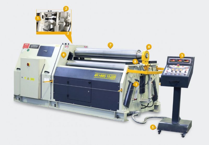 Machine à cylindre hydraulique à 4 rouleaux - Machines et équipements de traitement des métaux - 4 toplu Hidrolik Silindir Makinası