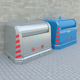 5000 LT Above Ground Metal Galvanized Waste Container - Environmental Technologies - BDB.15000-A