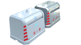 5000 LT Above Ground Metal Galvanized Waste Container - Environmental Technologies - BDB.15000-A