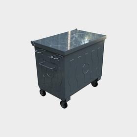 770 LT Metal Galvanized Waste Container - Environmental Technologies - BDB.10800-A / Düz Kapak