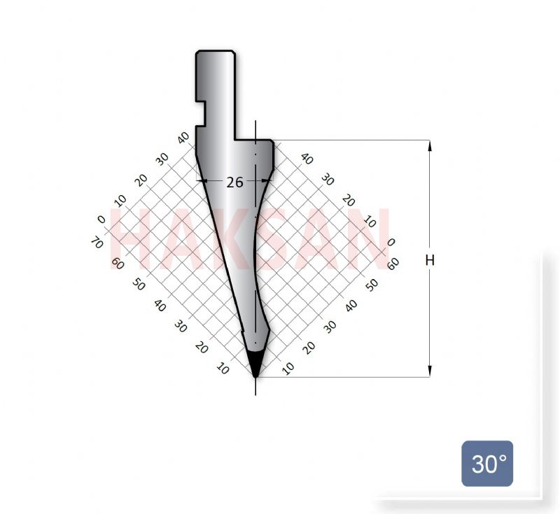 Abkant Mold-Upper Bending Mold-Axe Type Blade-30 Degree