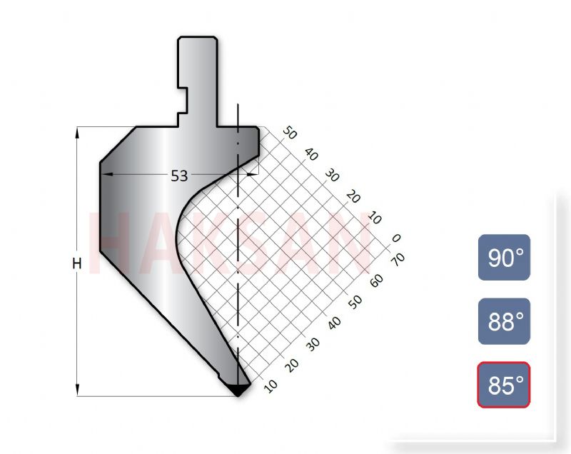 Abkant Mold-Upper Bending Mold-Bucket Type Blade-85 Degré - Machines et équipements de traitement des métaux - Büküm Açısı : 85 Derece