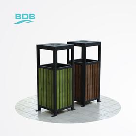Bote de basura cerrado de madera - Tecnologías ambientales - BDB.30105-A