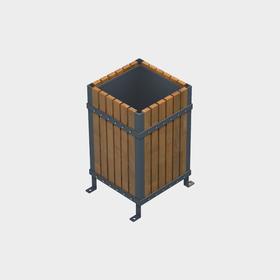 Holz Square Garten Typ Dustbin - Umwelttechnologien - BDB.30101-A