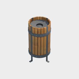 Wooden Round Dustbin - Environmental Technologies - BDB.30103-A