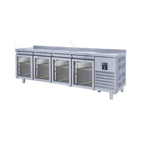 İceinox CTS 560 CR-UG Refrigerador de snacks tipo mostrador con 4 puertas de vidrio, 250*60*85 cm