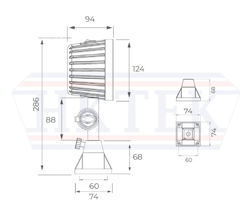 مصباح آلة LED باستخدام الحاسب الآلي - مصباح بروجيكتور بذراع أكروبات - مصباح طاولة صناعي - IP67 - آلات ومعدات معالجة المعادن - Tezgah Aydınlatma Lambası
