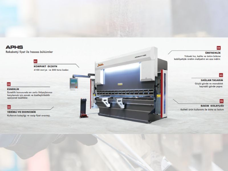Prensa plegadora hidráulica compacta ECO CNC - Máquinas y equipos de procesamiento de metales - Compact Tip 240 Ton Hidrolik Abkant Pres Tezgahı