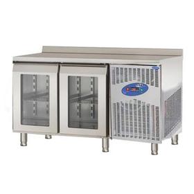 Csa 2 Glass Door Counter Type Refrigerator, 141*70*85 cm, 430 Chrome