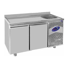 Csa 2 Door Refrigerator with Sink, 141*70*85 cm, 304 Chrome