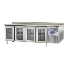 Csa 4 Glass Door Counter Type Refrigerator, 235*70*85 cm, 430 Chrome