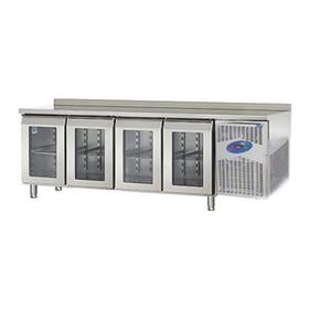 Csa 4 Glass Door Counter Type Refrigerator, 240*60*85 cm, 430 Chrome