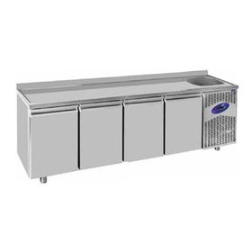 Csa 4 Door Refrigerator with Sink, 235*70*85 cm, 304 Chrome