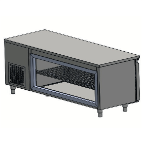 Csa Kebab Display Cabinet Under Barbecue, 150x80x850 cm - Industrial Kitchen Machinery and Equipment - CSAMANGALA