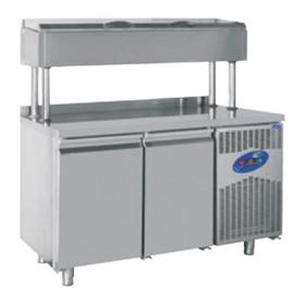 Csa High Type 2 Door Make Up Refrigerator, 141x70x137 cm, 430 Chrome