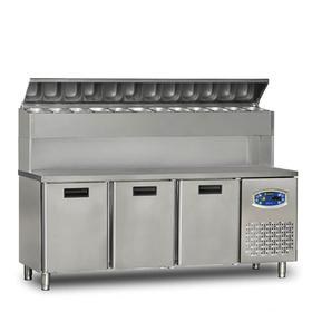 Dampak Dreitür, Hochmodell, Pizza Vorbereitung Kühlschrank 450 Lt - Industrielle Küchenmaschinen und -geräte - DAMPAKKAPL