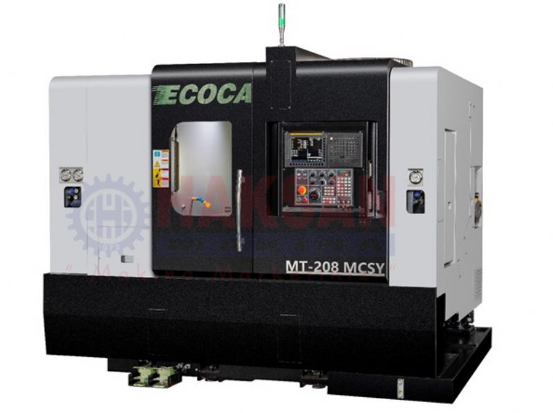 Ecoca C and Y Axis CNC Lathe - Inclined Bench - Box Slide Turning Center