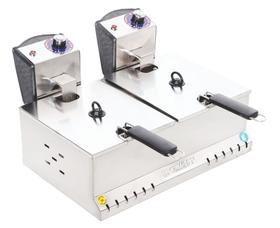 Freidora Eléctrica Doble Emeksan 8+8 Litros - Maquinaria y Equipos de Cocina Industrial - EMEKSAN88L