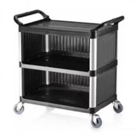 Empero Plastic Service Trolley, Monoblock, 2 Tiers, 50x80x97 cm