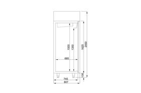 فرنوكس باب مزدوج، عمودي، إيكو، 1400 لتر، ديب فريزر، 430 ستيل، BL14-M-R290 - آلات ومعدات المطبخ الصناعية - FRENOXIFTK