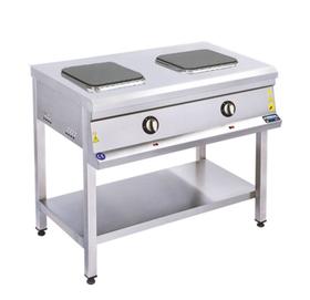 Görkem Industrial Furnace 2 Burners with Base Shelf Electric 100x60x85 cm - Industrial Kitchen Machinery and Equipment - GRKEMSANAY