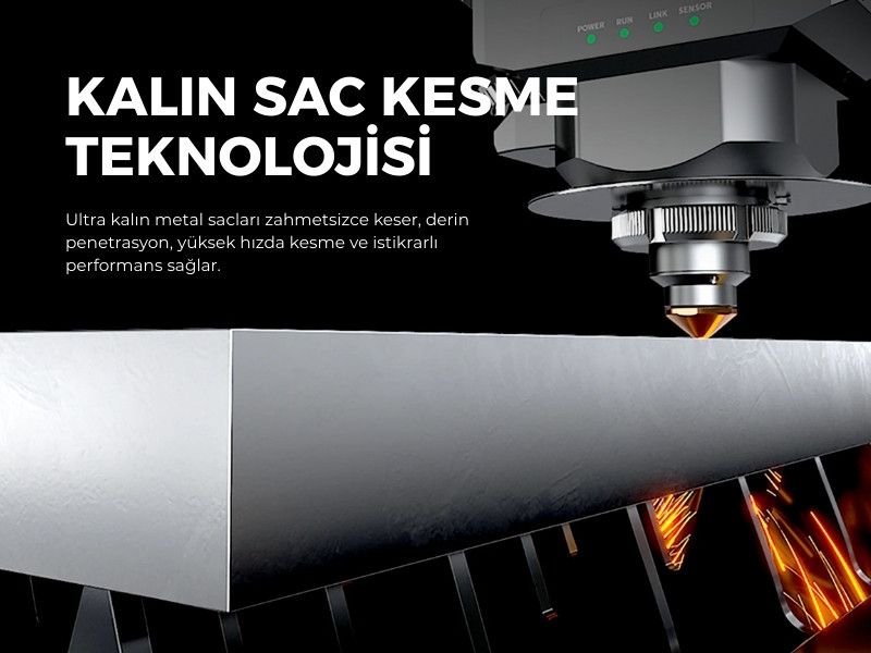 GR-Serie Bodenschiene CNC-Faser Laserschneidmaschine - Metallbearbeitungsmaschinen und -geräte - 6 kW ile 60 kW Arası Lazer Gücü