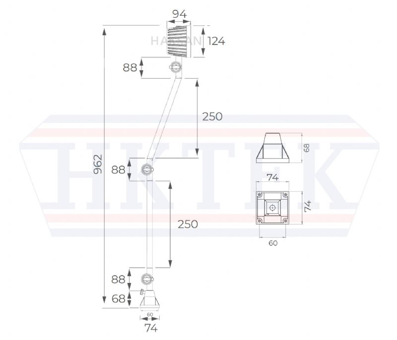 مصباح هالوجين ماكينة CNC-مصباح إضاءة-3 مطوي 250×250 مم - آلات ومعدات معالجة المعادن - Makina Halojen Lamba