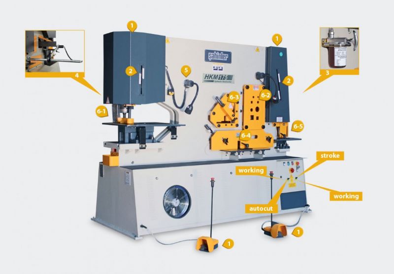 Cizalla combinada hidráulica de doble pistón - Máquinas y equipos de procesamiento de metales - HKS-468