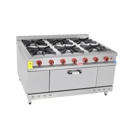 هيماكسان – طباخ 6 قطع – 6 طباخات – 1 فرن 150*100*85 غاز معتمد من CE - آلات ومعدات المطبخ الصناعية - HIMAKSAN6L