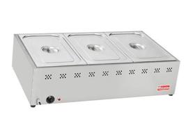 Himaksan Countertop Bain Marie, 3 Stück 1/1 Gn, elektrisch