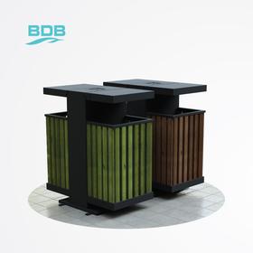 سلة المهملات الخشبية المزدوجة - التقنيات البيئية - BDB.30111-A