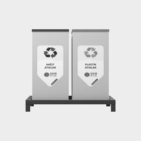 Cube 4-pack Recycling-Buchse – 2 - Umwelttechnologien - BDB.50115-A