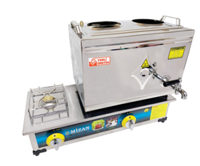 Mizan 2 Teapot Chrome Tea Boiler, 19 lt, 304 Quality, Natural Gas, Ce Certificated