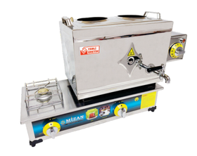 Mizan 2 Teekanne Chrom Teekocher, 19 Lt, 304 Qualität, LPG+Electric, Ce zertifiziert - Industrielle Küchenmaschinen und -geräte - MIZAN2DEML